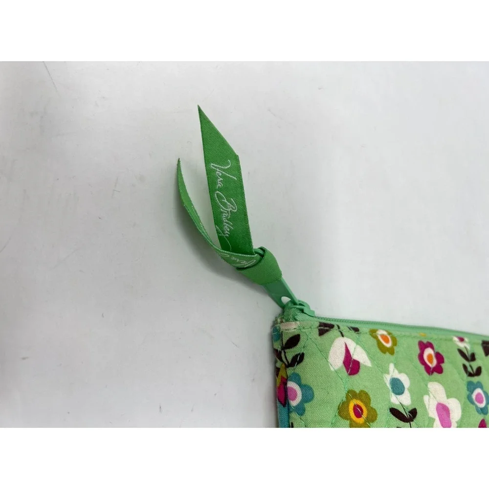Vera Bradley Zippered Cosmetic Bag Green Floral 7